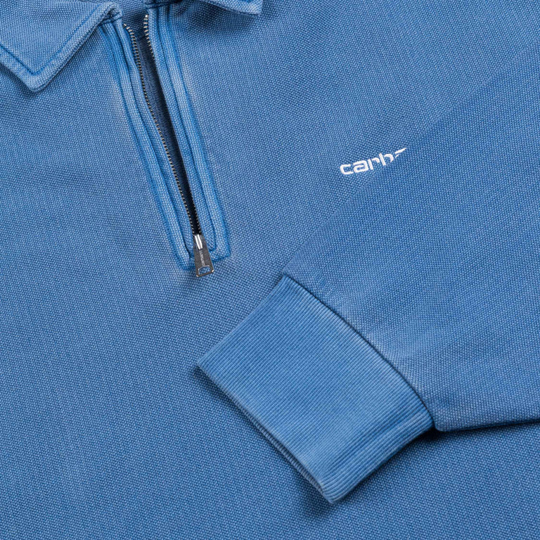 Carhartt WIP Pique Script Sweat - XL / Wolfsbane / White - 3