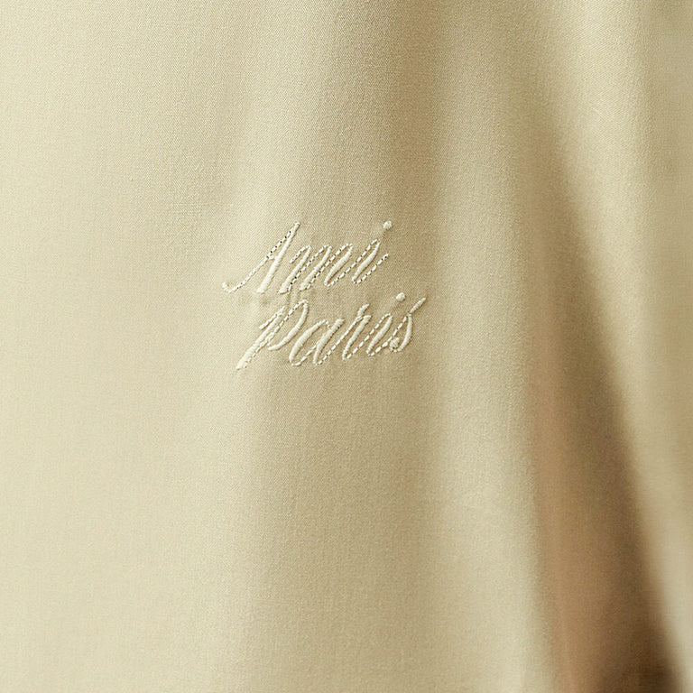 AMI Paris	Embroidered Ami Paris Boxy Shirt - 38 / White Coffee - 4