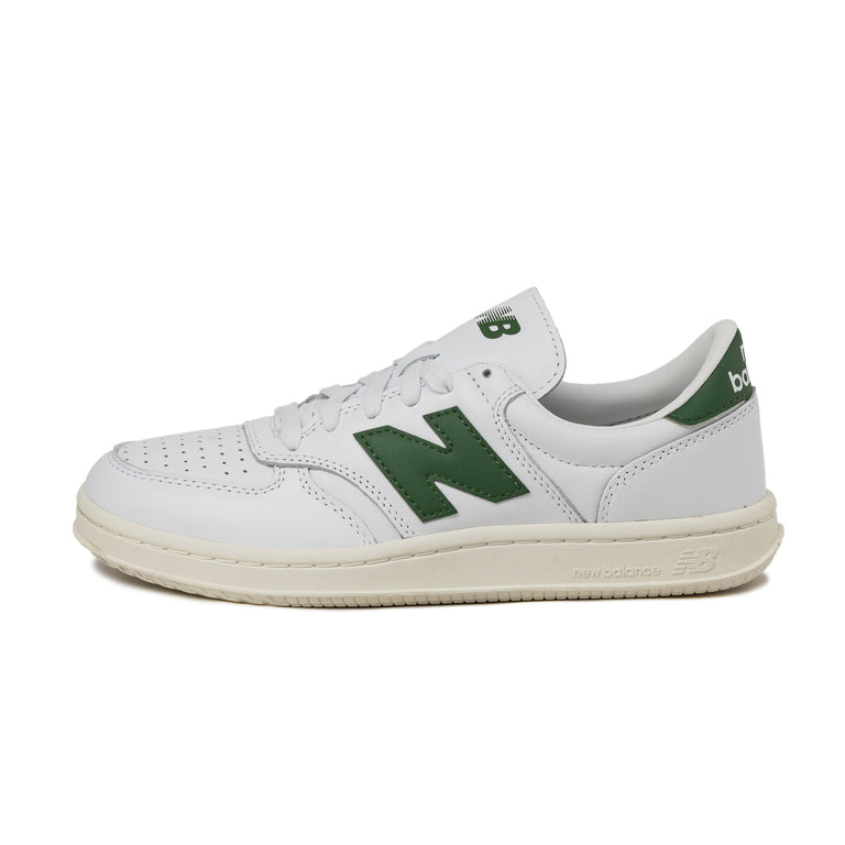 New Balance T500 - 45 / White / Dark Alpine Green
