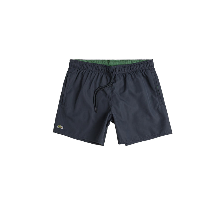 Lacoste Light Quick Dry Swim Shorts - S / Navy Blue / Green
