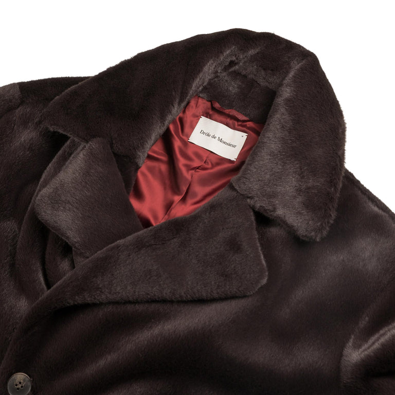 Drole de Monsieur Le Manteau Fourrure - S / Dark Brown - 4