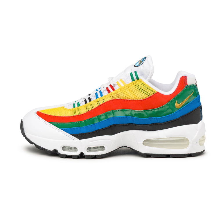 Nike Air Max 95 *Big Bubble* *Premium* *Olympic* - 38.5 / White / Metallic Gold / Chile Red / Photo Blue
