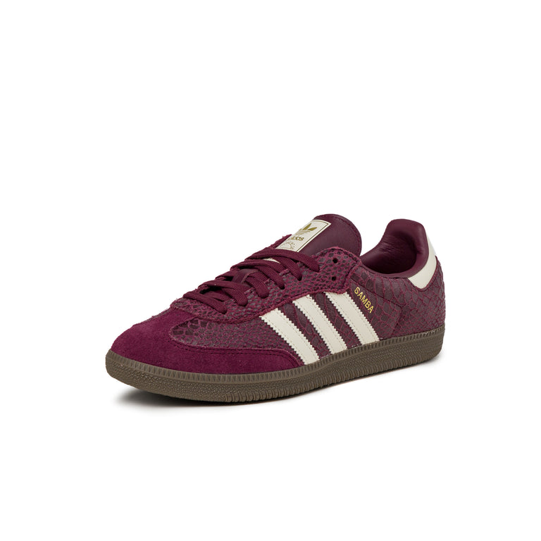 Adidas Samba OG W *Snake* - 36 2/3 / Maroon / Crew White / Gold Metallic - 3
