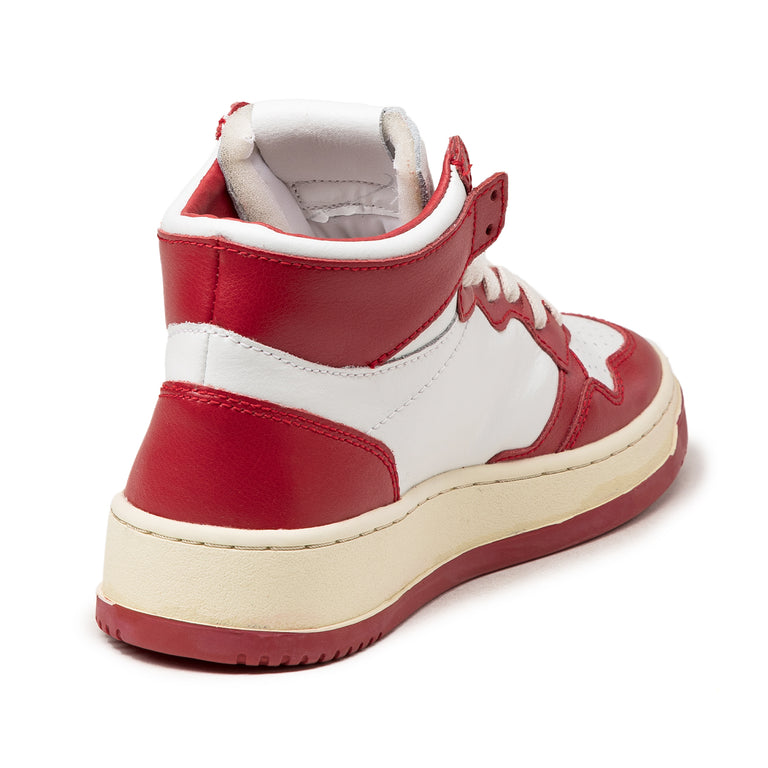 Autry Medalist Mid W - 36 / Leat / Leat White / Red - 3