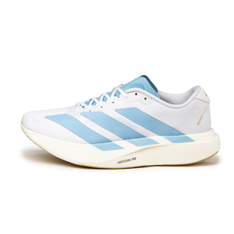 Adidas Adizero Evo SL *Woven* - 42 / Cloud White / Clear Blue / Matte Gold
