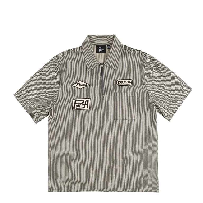 By Parra Work Later Short Sleeve Shirt - XL / Blue - 1