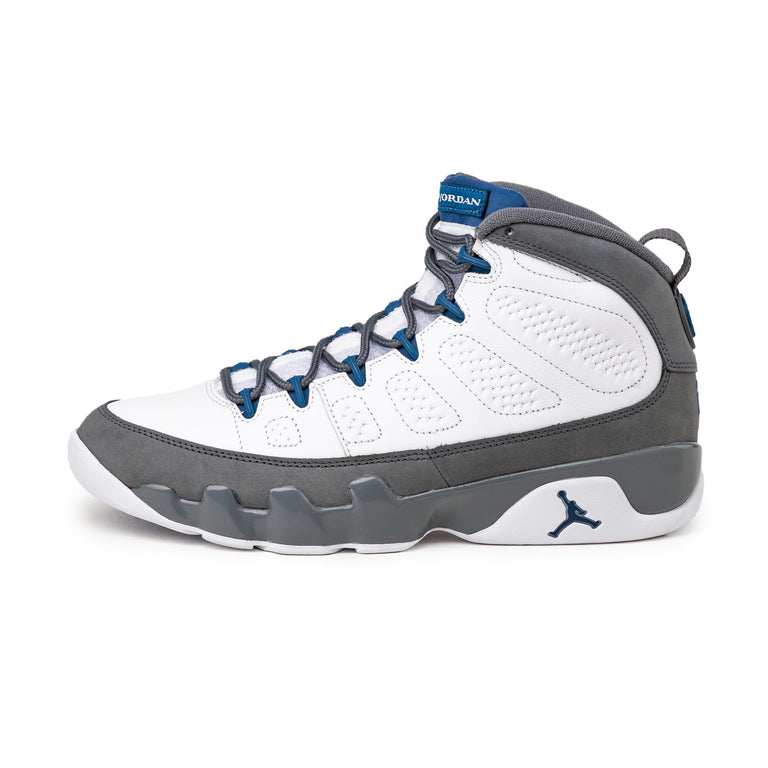 Nike Air Jordan 9 Retro *Flint Grey* - 40 / White / French Blue / Flint Grey
