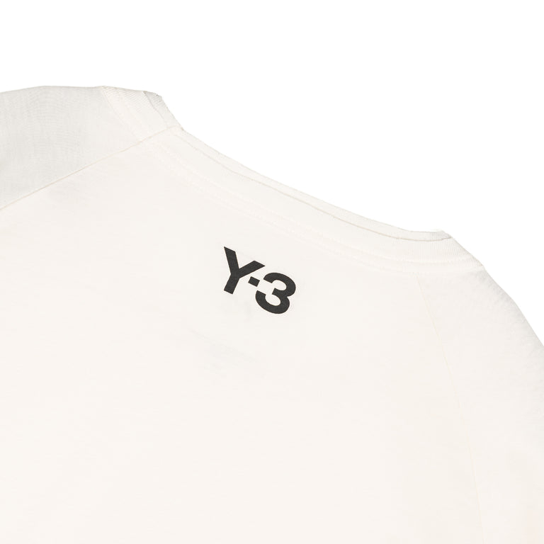 Adidas Y-3 Raw Edge 3 Stripes Tee - S / Cream White - 3