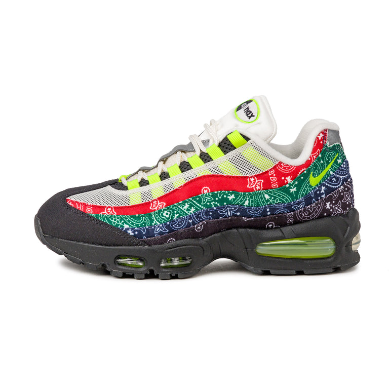 Nike Air Max 95 *Big Bubble* *Paisley Bandana* - 40 / Sail / Volt / University Red / Sport Green

