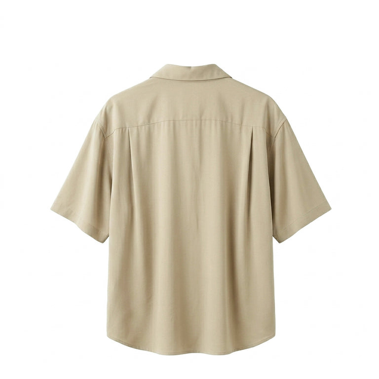 AMI Paris	Embroidered Ami Paris Boxy Shirt - 38 / White Coffee - 2