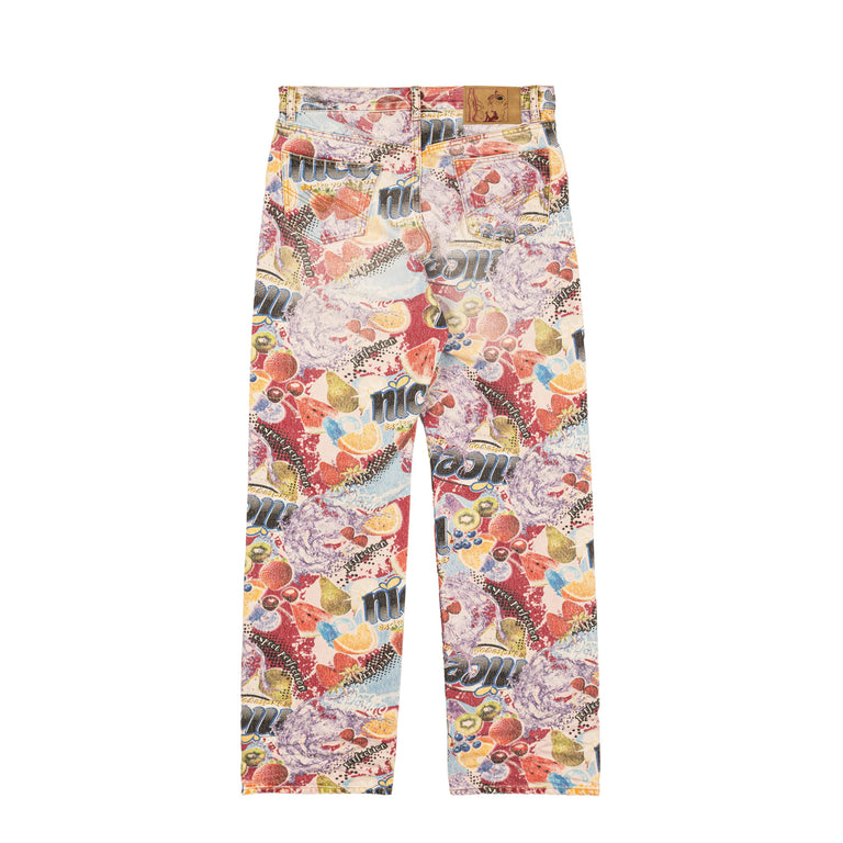 Martine Rose 5 Pocket Relaxed Fit Jean - S / Multicolour Fruits - 2