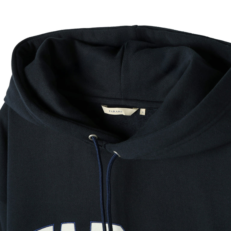 Farah Japan Embroidered Patch Logo Hoodie College Logo - XL / Navy - 2