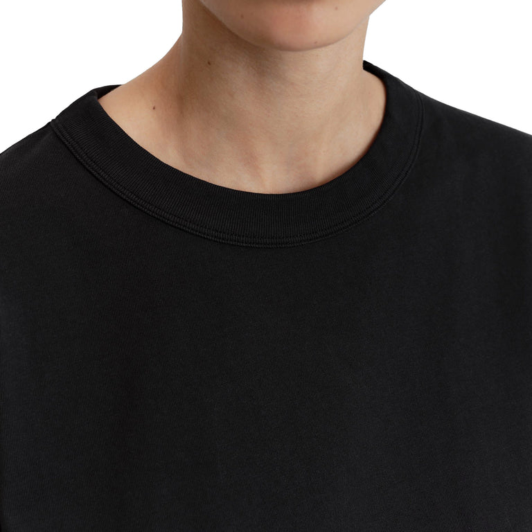 Tekla Long Sleeve Sleeping T-Shirt - L / Black - 2