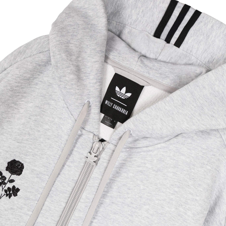 Adidas x Willy Chavarria Full-Zip Hoodie - L / Light Grey Heather - 3