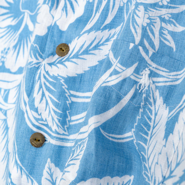 Polo Ralph Lauren Tropical-Print Linen Shirt - XXL / Blue Sweetheart Floral - 2
