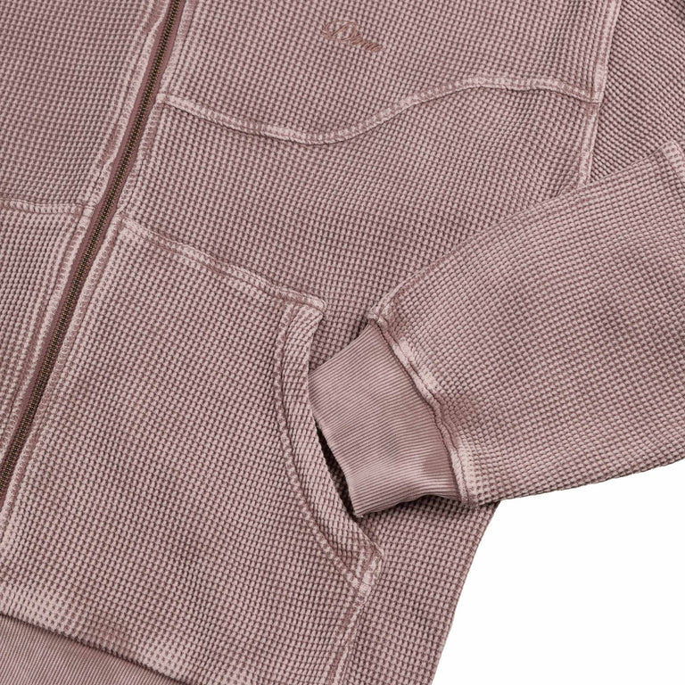 Dime Premium Waffle Zip Hoodie - S / Faded Mauve - 2