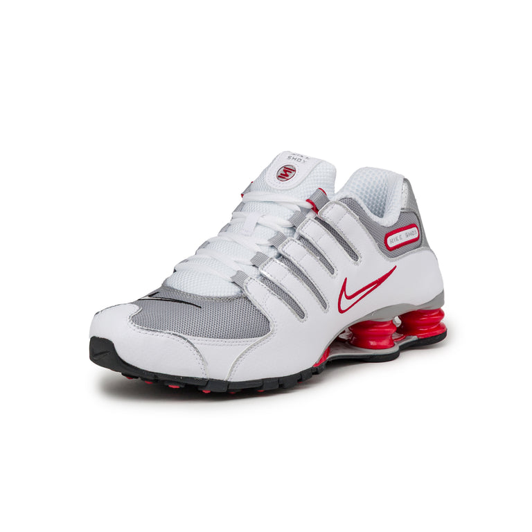 Nike Shox NZ - 41 / White / Metallic Silver / Sport Red - 4