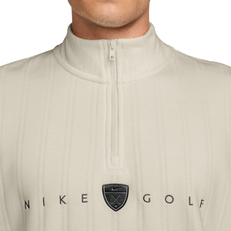 Nike	Fairway Fresh Therma-FIT Oversized 1/2-Zip Golf Top - S / Light Orewood Brown / Black - 4