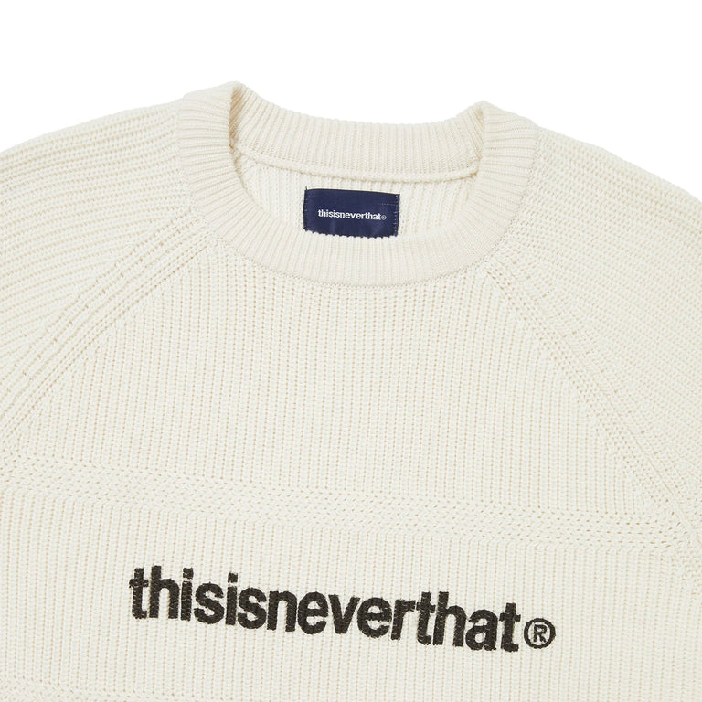thisisneverthat T-Logo Knit Sweater - L / White - 3