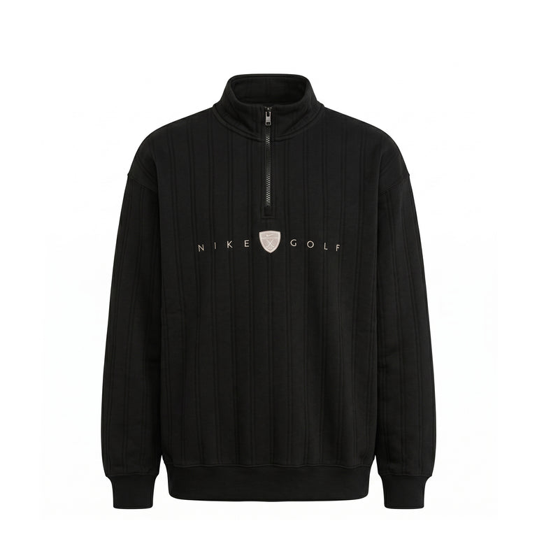 Nike	Fairway Fresh Therma-FIT Oversized 1/2-Zip Golf Top - S / Black / Limestone - 1