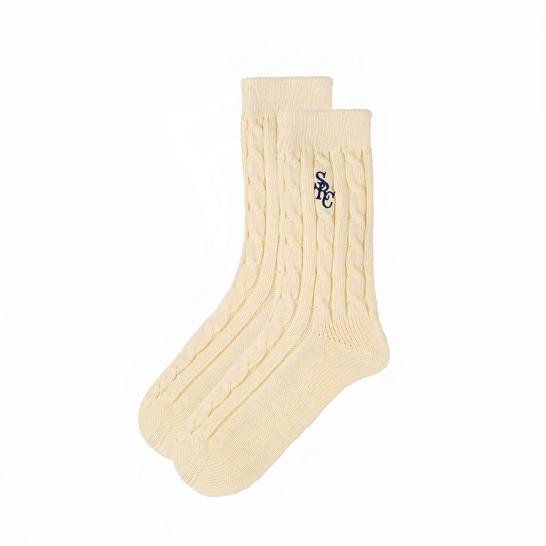 Sporty & Rich SRC Cableknit Socks
