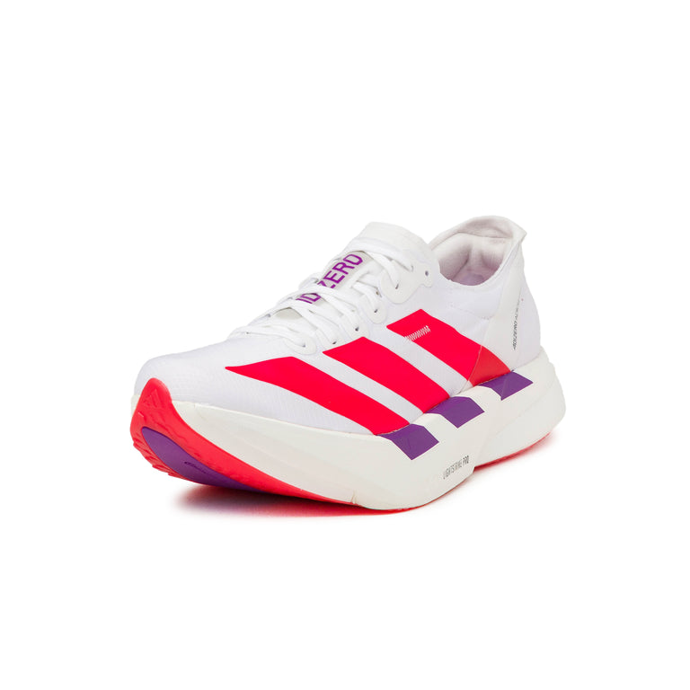 Adidas Adizero Adios Pro 4 - 35 1/3 / Footwear White / Fucid Red / Shock Purple - 5
