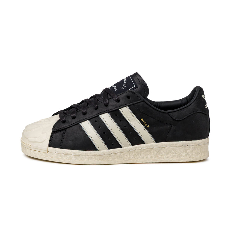 Adidas x Willy Chavarria Superstar - 42 2/3 / Core Black / Cream White / Gold Metallic
