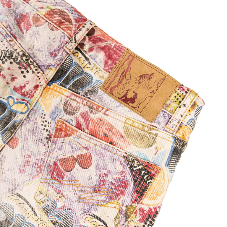 Martine Rose 5 Pocket Relaxed Fit Jean - S / Multicolour Fruits - 4