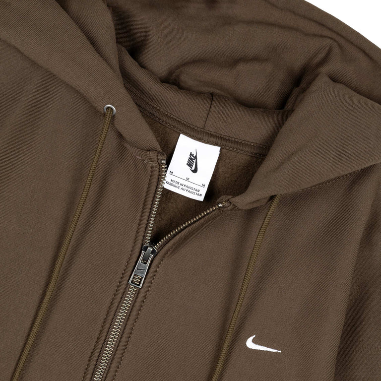 Nike	Solo Swoosh Full-Zip Fleece Hoodie - XL / Dark Hazel / White - 2