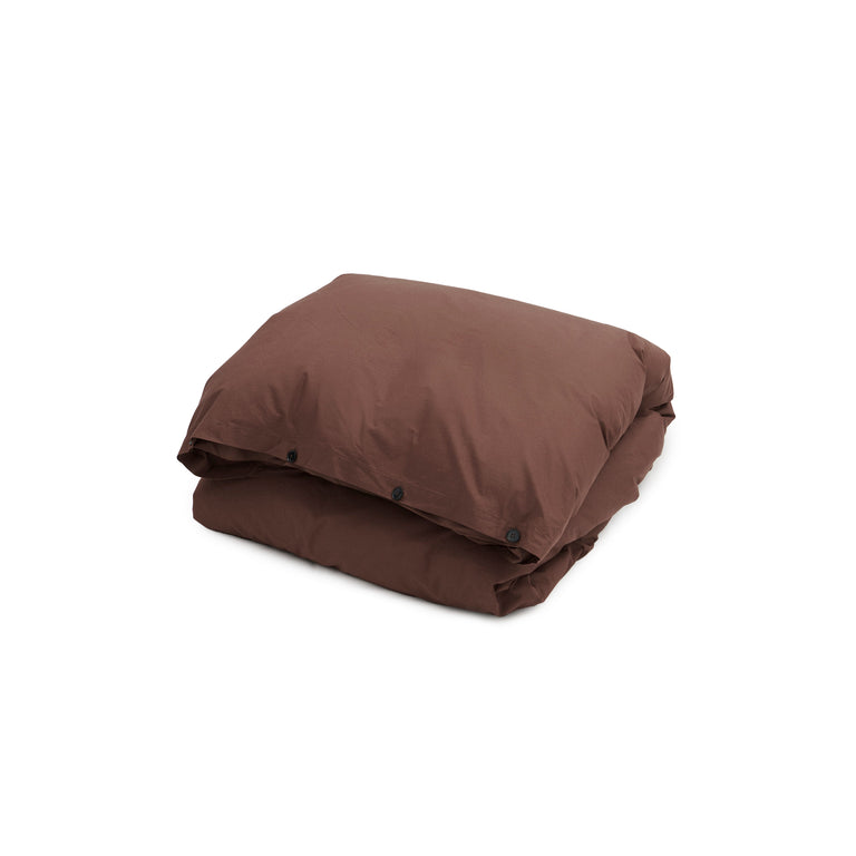 Tekla Duvet Cover - 155 x 220cm / Cocoa Brown

