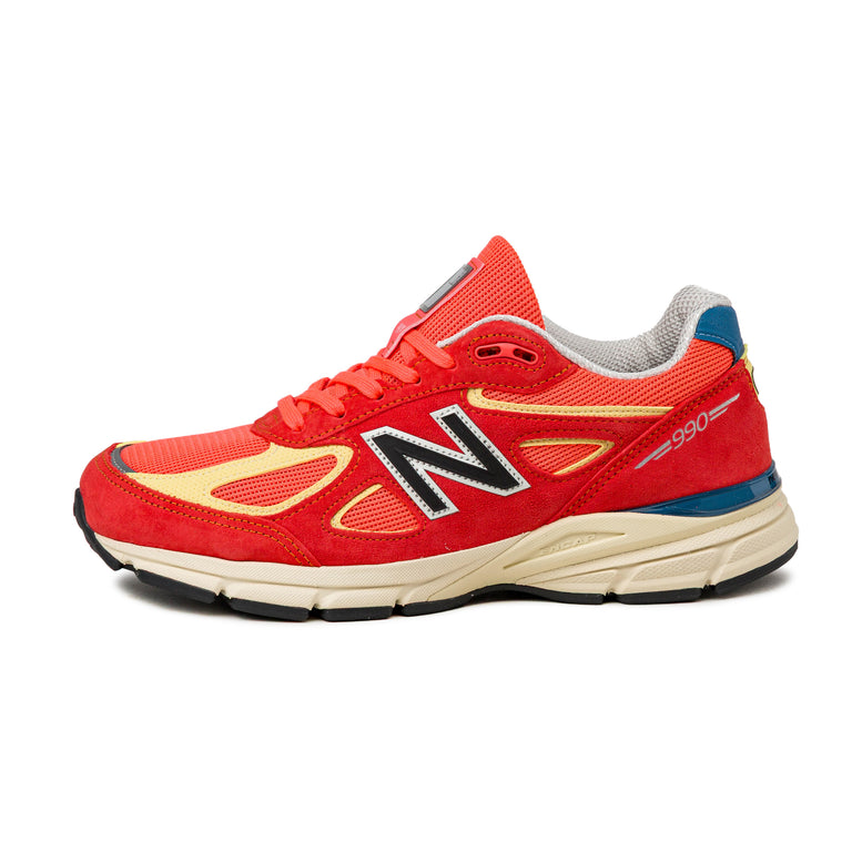 New Balance 990 v4 *Made in USA* - 36 / Urgent Red / Maize / Sea Stone - 1