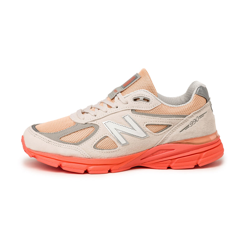 New Balance 990 v4 *Made in USA* - 38.5 / Moonbeam / Tangerine Heat / Dried Orange
