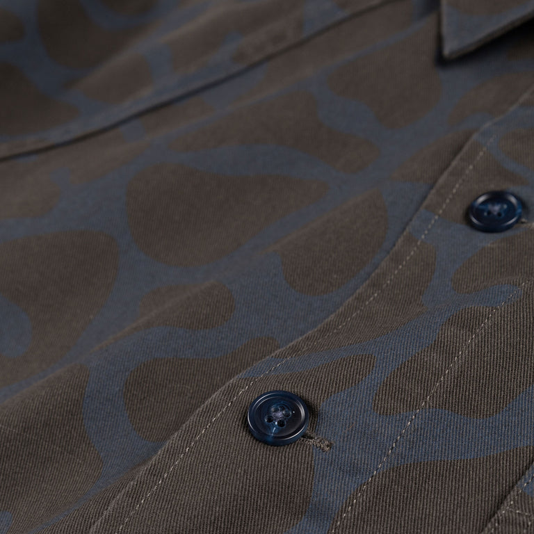 Asphaltgold Overshirt Animal Print - XL / Blue / Phantom - 4