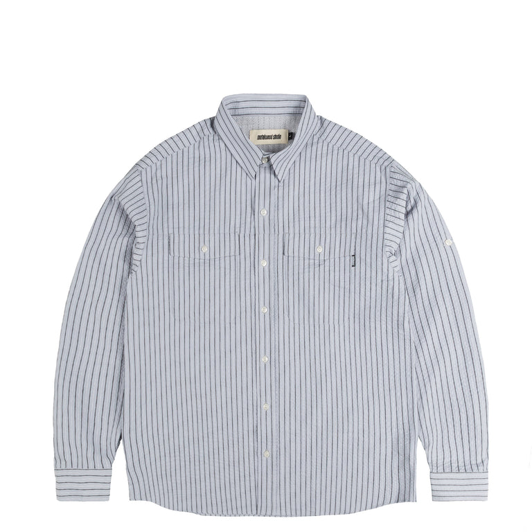 Metalwood Seersucker Fishing Shirt - S / Sky - 1