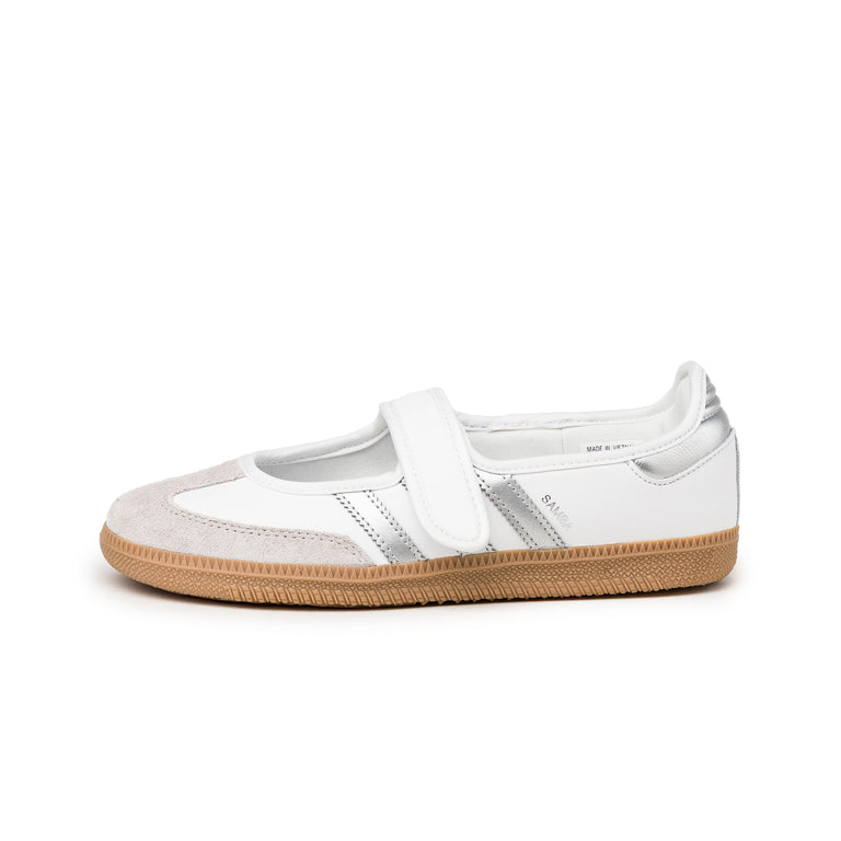Adidas Samba Jane W - 43 1/3 / Footwear White / Silver Metallic / Gum 4
