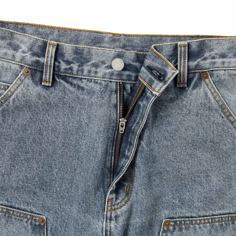 thisisneverthat Denim Double Knee Pant - M / Washed Blue - 4