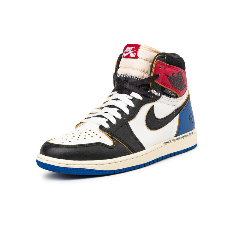 Nike x Fragment x Union LA Air Jordan 1 Retro High OG SP - 37.5 / Black / White / Varsity Red / Sport Royal - 2