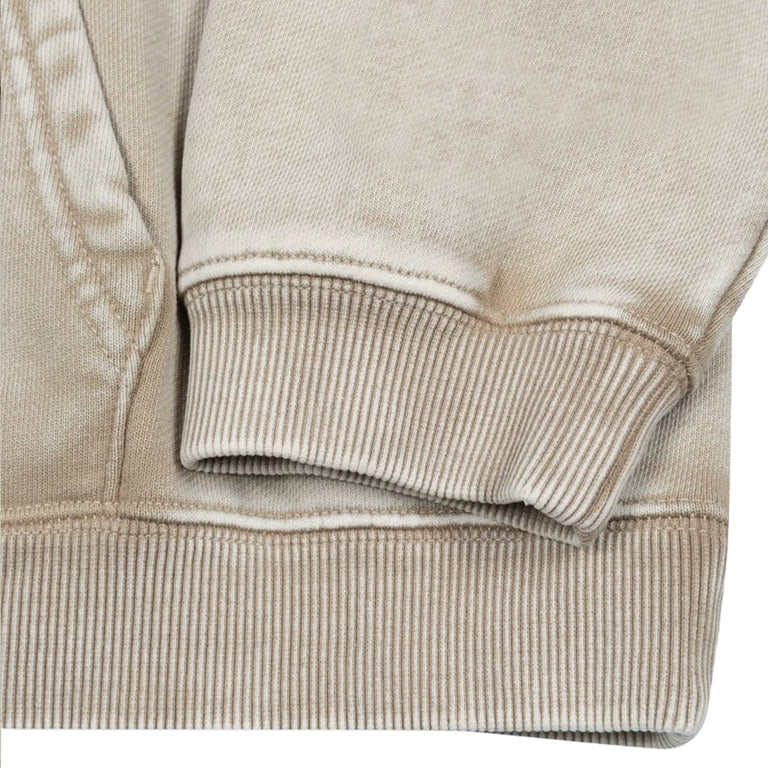 Patta Loopback Logo Zip Hooded Sweater - L / Irish Cream - 7