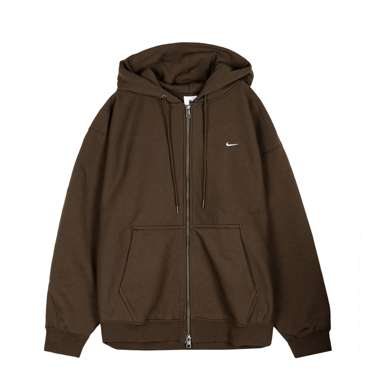 Nike	Solo Swoosh Full-Zip Fleece Hoodie - XL / Dark Hazel / White
