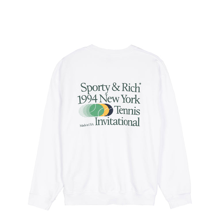 Sporty & Rich Invitational Crewneck - L / White
