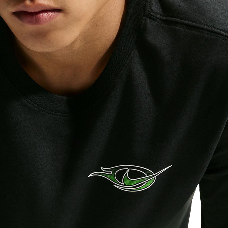 Nike	Stride Dri-FIT Running T-Shirt - XXL / Black / Mean Green / White - 3