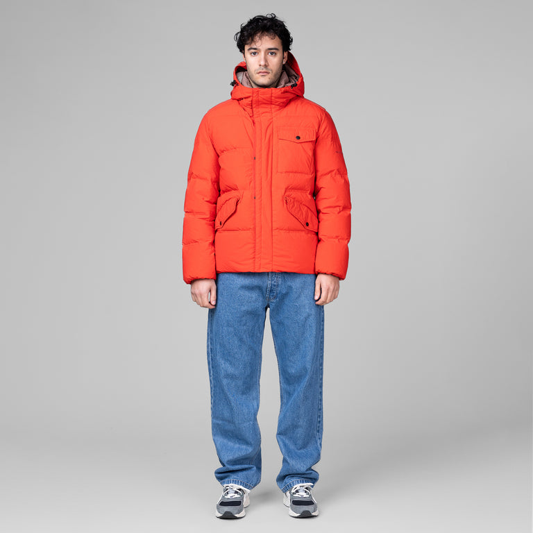 Woolrich Garment Dyed Puffer Jacket - L / Poinciana - 2
