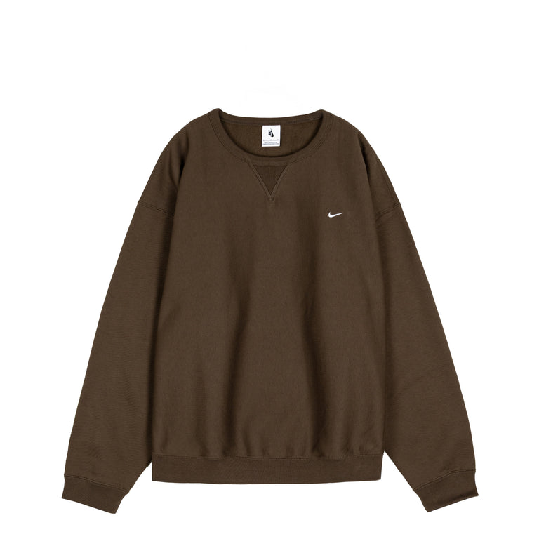 Nike Solo Swoosh Fleece Crewneck - XXL / Dark Hazel /White

