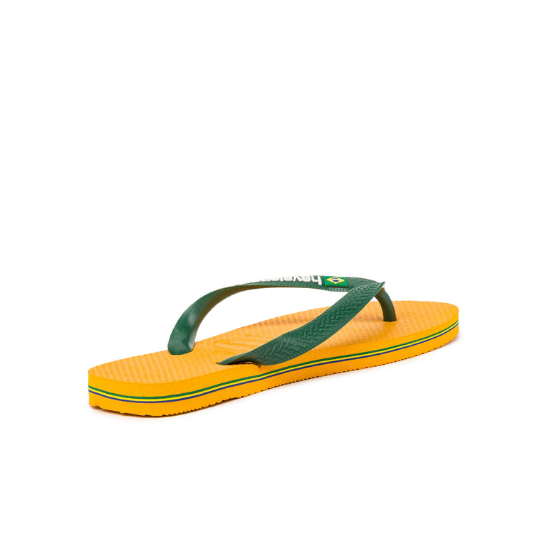 Havaianas Brasil Logo - 45-46 / Yellow / Green - 3