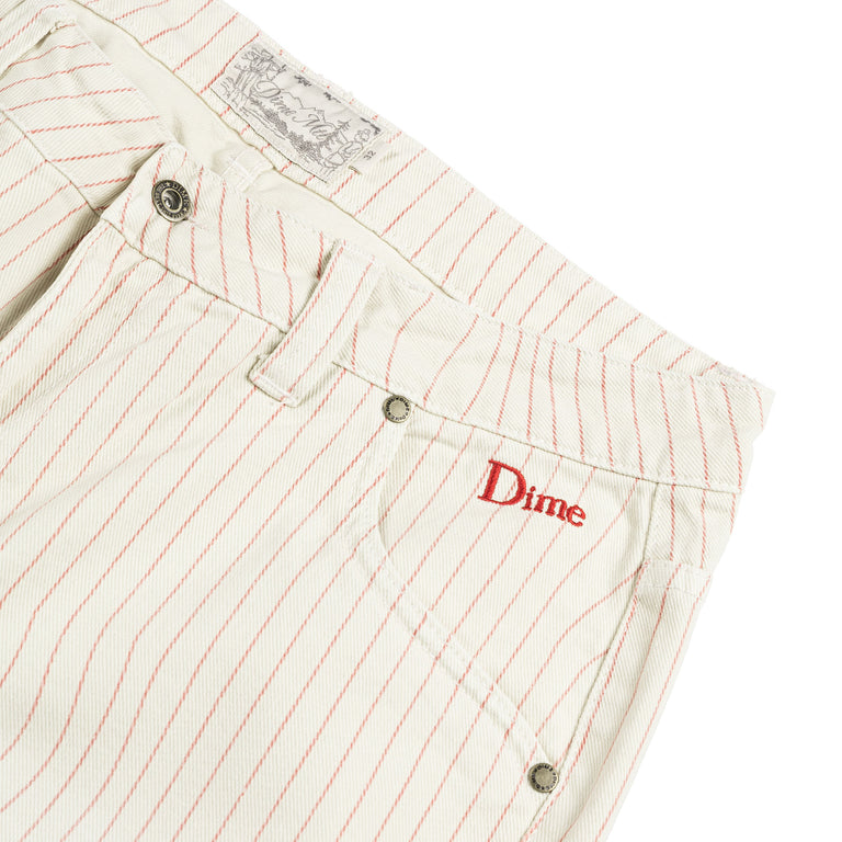 Dime Classic Relaxed Denim Pants - 28 / Warm White Striped - 3