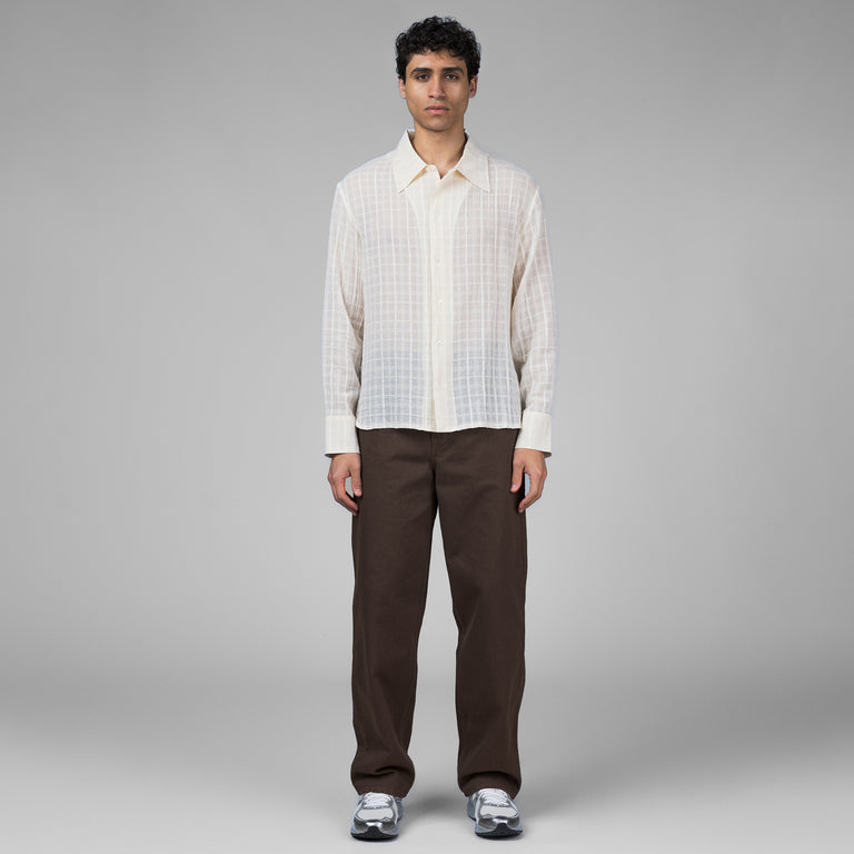 Sefr Ignacio Shirt - L / Cloud White Check - 2