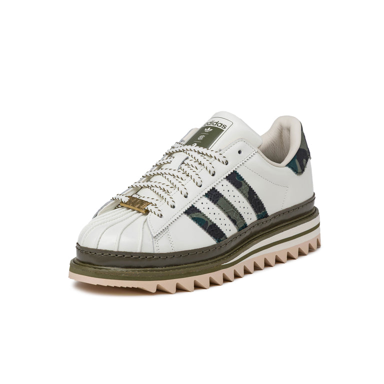 Adidas x Clot by Edison Chen x BAPE Superstar DS - 44 / Off White / Branch / Olive Cargo - 2