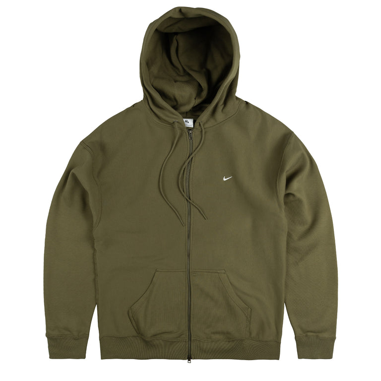 Nike	Solo Swoosh Full-Zip Fleece Hoodie - L / Medium Olive / Medium Olive / White - 1