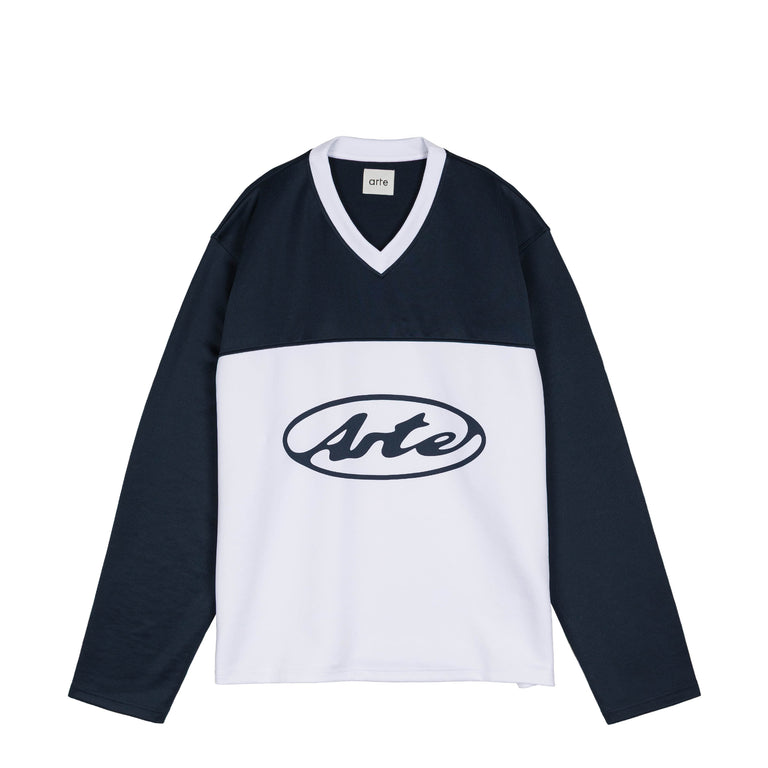 Arte Antwerp Circle Logo Longsleeve - M / White / Navy
