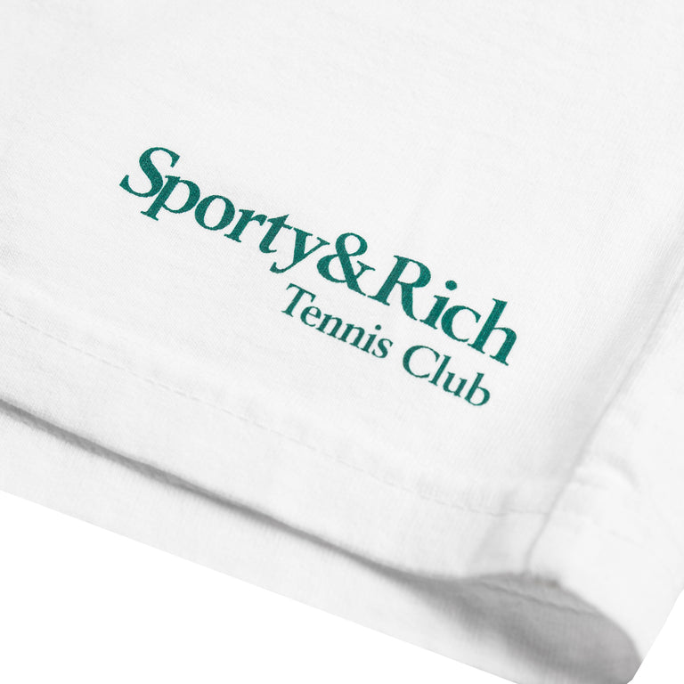 Sporty & Rich Play Tennis Gym Short - S / White - 4